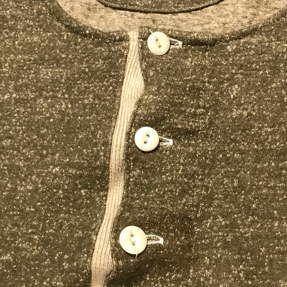 Merz B. Schwanen Wool/Cotton 1/4 Button Up Long Sleeve Olive Size 5 (Medium) - Picture 4 of 7